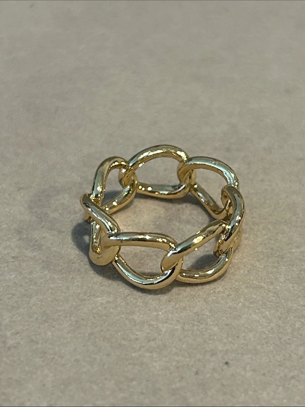 Gold Link Chain Ring - Women Jewelry